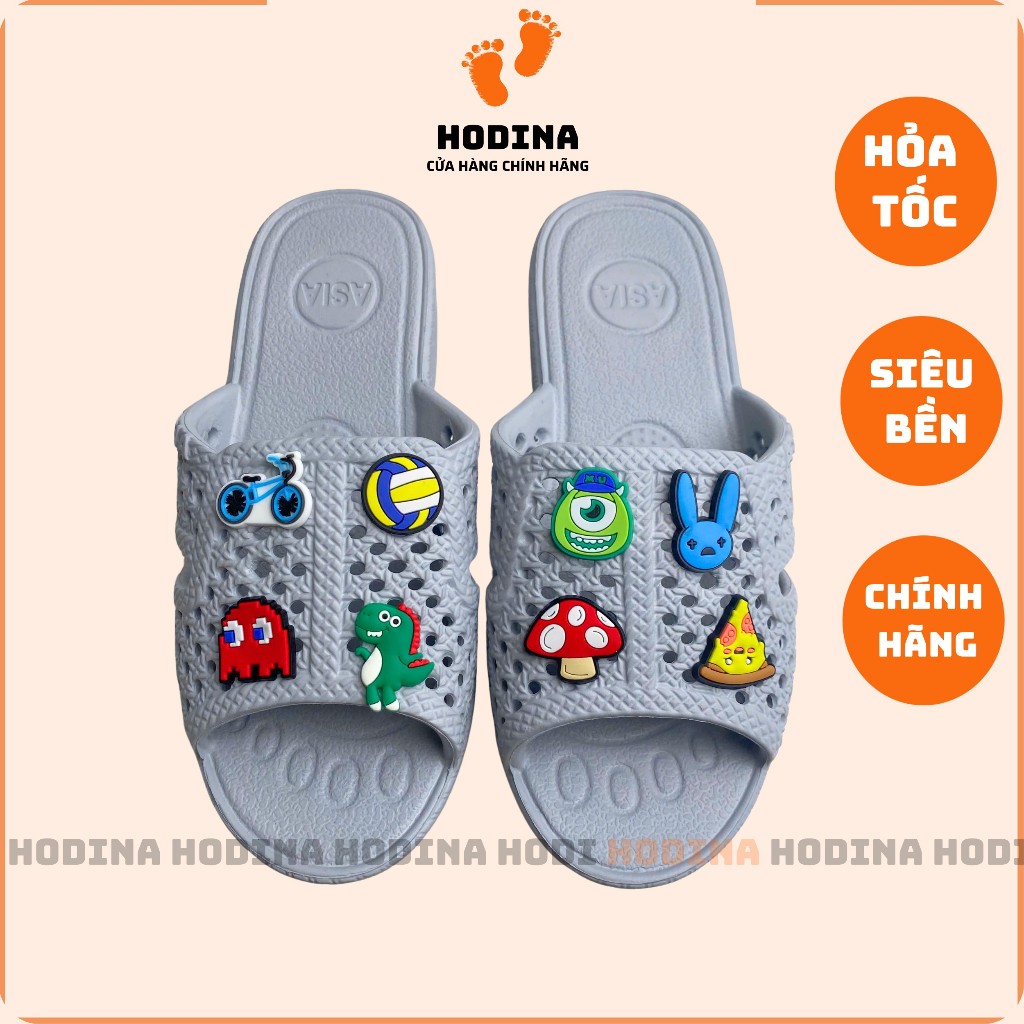 Dép Tổ Ong XÁM Gắn STICKER Cao Cấp | Shopee Việt Nam