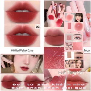 Son kem gấu hồng siêu lì DaimAnpu Matte velvet lip Glaze Nội địa trung