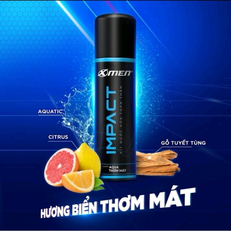 Xịt thơm toàn thân X-Men FIRE/WOOD cho nam lâu 100ml-140ml