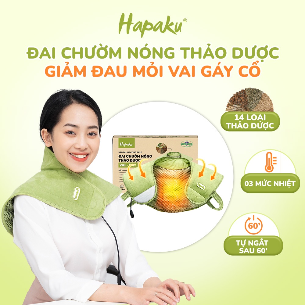 Ảnh Máy Massage Cổ Vai Gáy Từ Thảo Dược Hapaku, Giảm Đau Vai Gáy, Lưu Thông Khí Huyết, Thư Giãn Ngủ Ngon 1