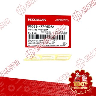 Tem Chữ ABS Dán Dè Trước Winner, SH, SH Mode, SH 125i/160i 2026 Và Nhiều Dòng Xe 86611-K01-D10ZA, 86611-K01-D10ZB