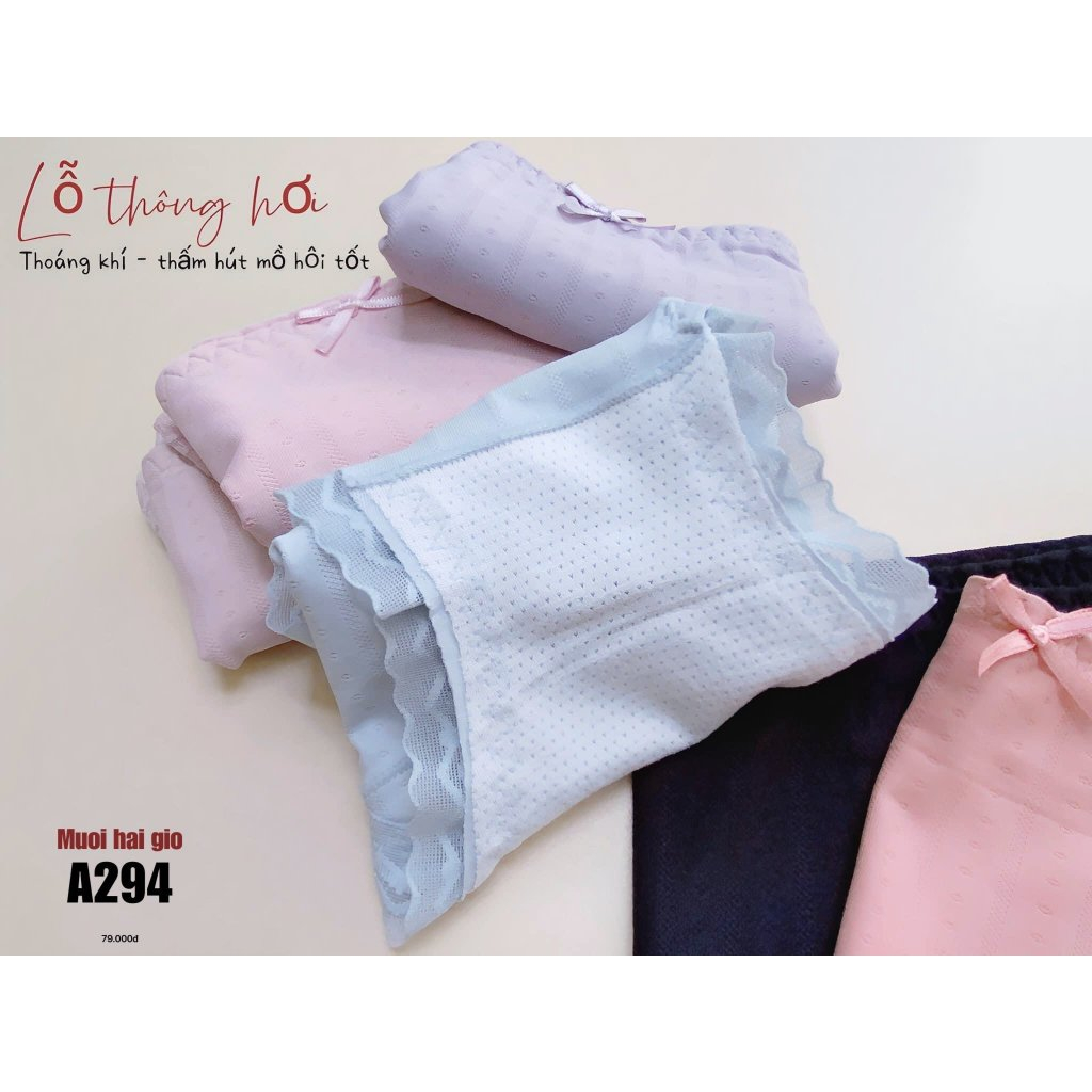 Quần sịp cotton nữ tàng hình, không lộ viền, đáy 2 lớp khử mùi A294 | THỜI TRANG 12H