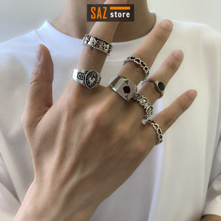 Men's Titanium Steel Ring by SAZ STORE