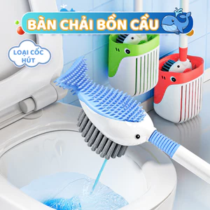 Bàn Chải Vệ Sinh Bồn Cầu Cá Voi Phun Sương 360 Độ - Đầu Silicon Mềm Mại Chống Trầy, Làm Sạch Hiệu Quả Mọi Ngóc Ngách