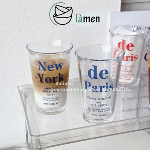 Ly Thủy Tinh Miệng Loe, Cốc Uống Nước Dáng Cao Họa Tiết Sang Trọng, Đựng Nước Ép, Cafe CTT016