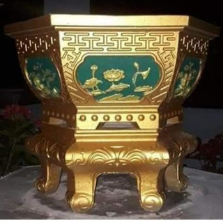 Khuôn Đổ Chậu Lục Giác Rộng 40cm Cao 20cm Mẫu Tùng Sen Mai