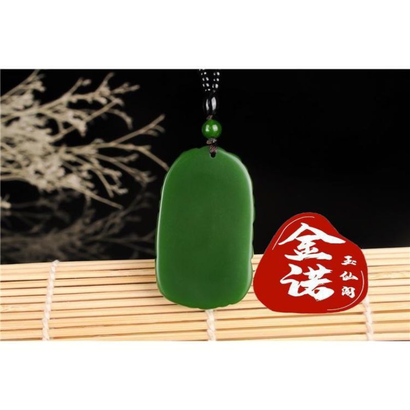 Mặt long bài ngọc bích cho nam [tặng kèm dây đeo]