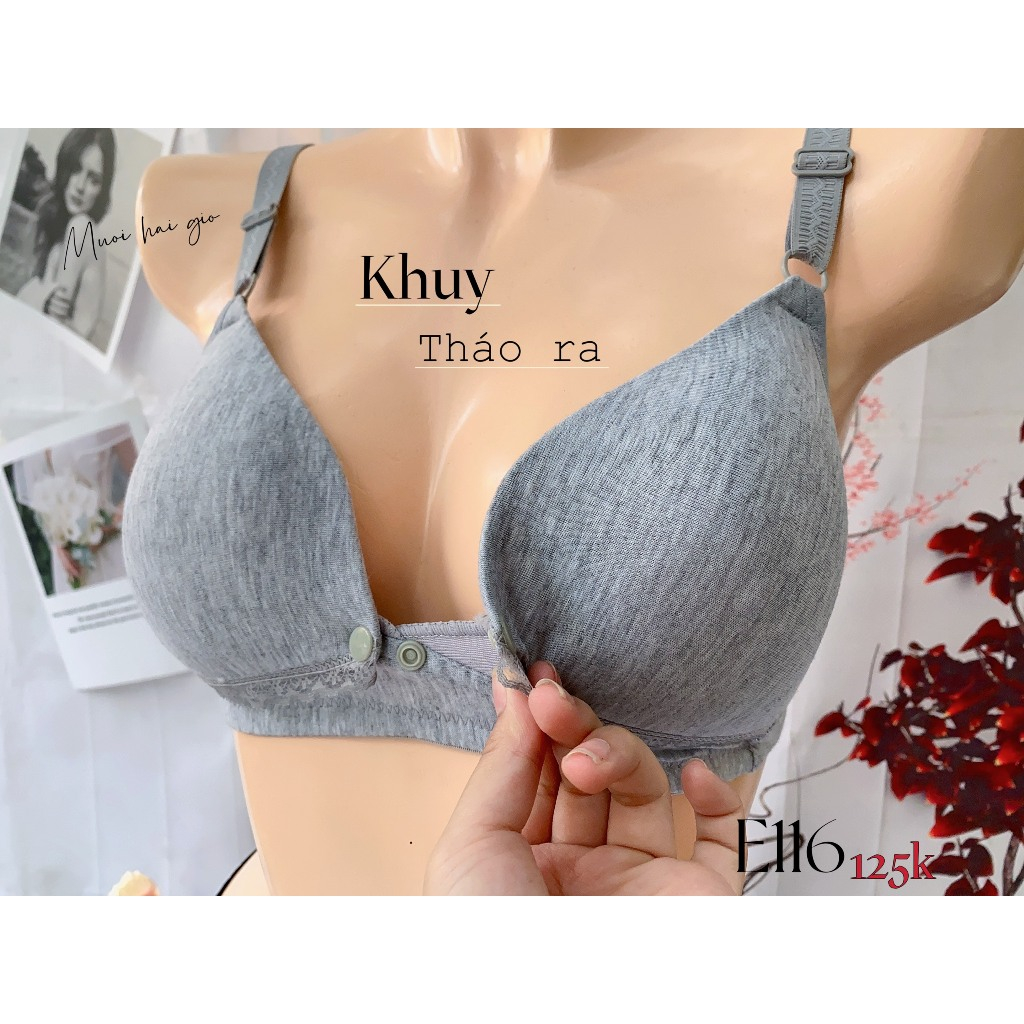 Áo lót cho con bú, áo ngực không gọng cho bé bú hàng việt nam ,áo lót bé bú ,áo lót bầu  , ,E116 ,đồ lót 12h