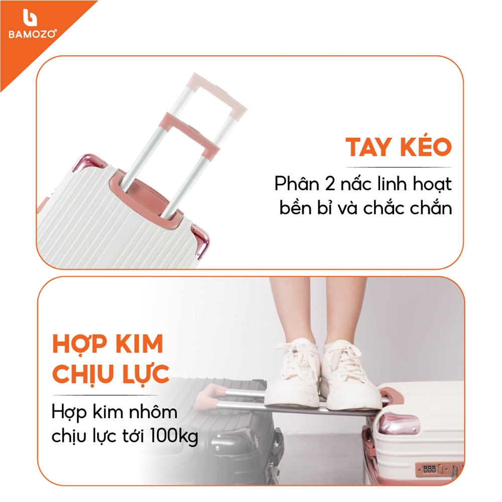 Ảnh Vali Kéo Du Lịch Bamozo 8809 Size 20/24/28 Chống Va Đập Chống Trầy Xước Bảo Hành 5 Năm 4