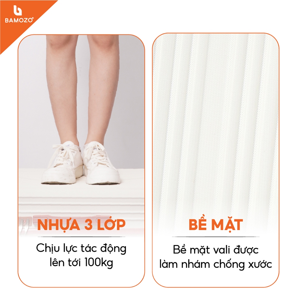 Ảnh Vali Kéo Du Lịch Bamozo 8809 Size 20/24/28 Chống Va Đập Chống Trầy Xước Bảo Hành 5 Năm 3