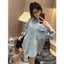 Áo sơ mi jean dáng rộng đính đá bling bling, áo somi bò dính đá dáng rộng dấu quần dễ mặc dễ phối đồ (HC23)