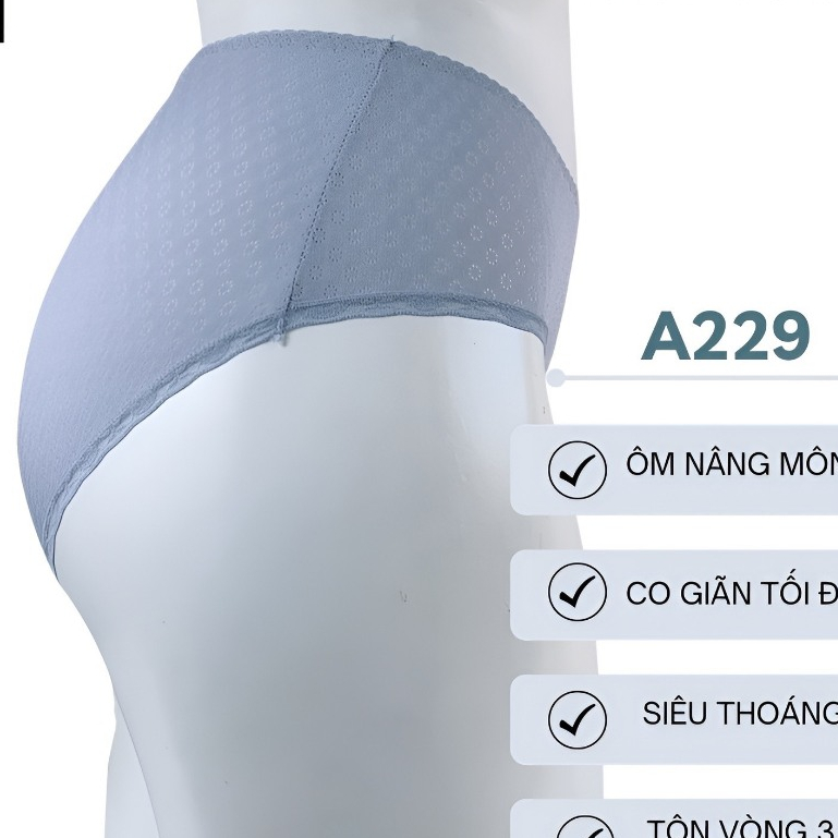 Quần chip nữ vải cotton co dãn mát mẻ A229, Đồ lót 12h