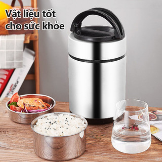 OOKAS Hộp Cơm Giữ Nhiệt  Hộp cơm cách nhiệt inox cao cấp hình thùng Giữ Nhiệt Tới 8h