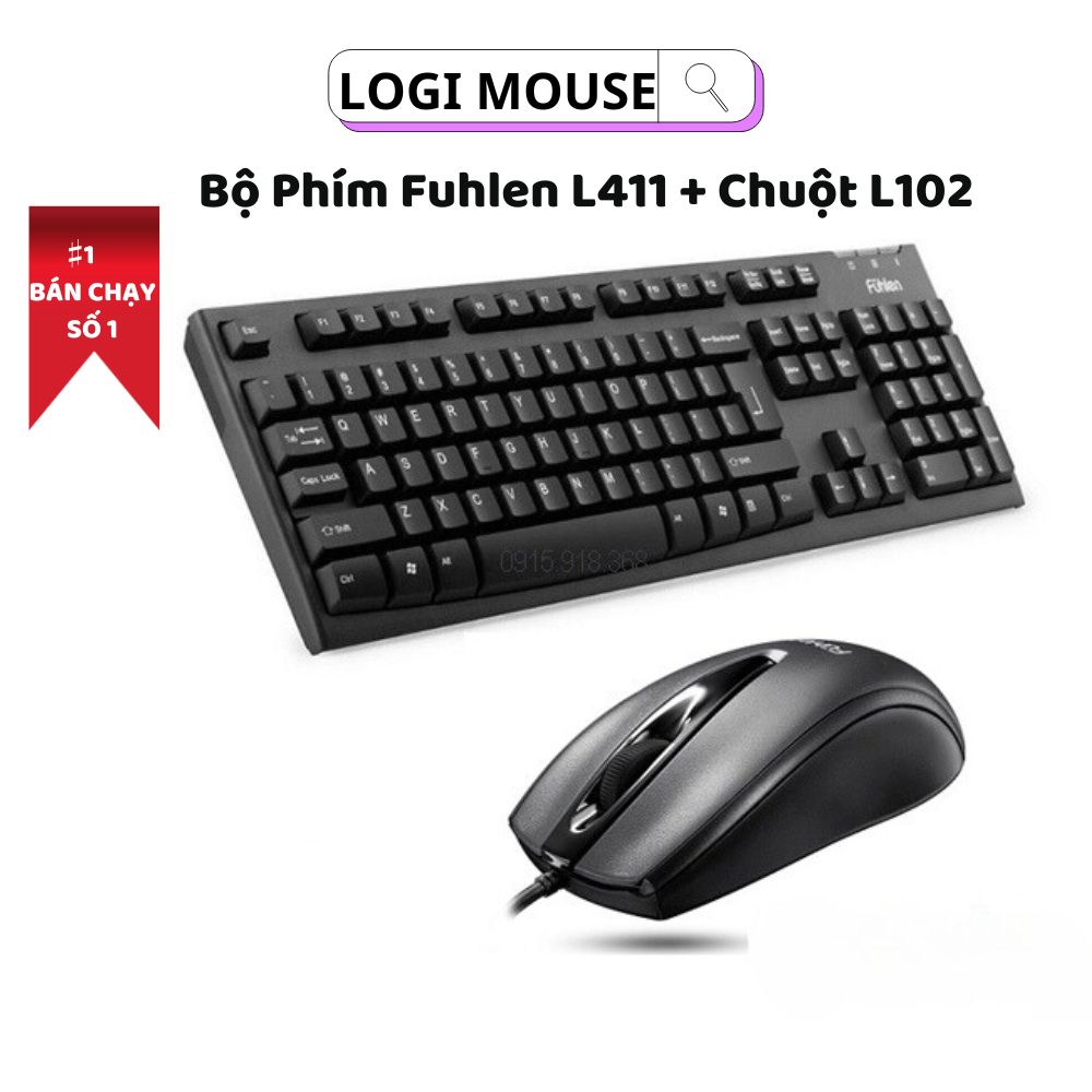 Bộ Bàn phím L411 Và Chuột Có Dây Fuhlen L102 - Hàng chuẩn chính hãng ...