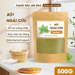Bột ngải cứu 500g, nguyên chất, ngâm chân, xông giải cảm - Lãn Ông