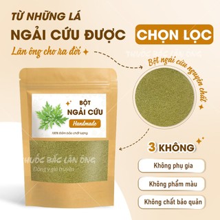 Bột ngải cứu 100g, nguyên chất, ngâm chân, xông giải cảm - Lãn Ông