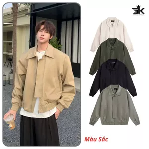 Áo khoác vải kaki Miro From Crop unisex 2 lớp cho nam nữ từ 50-85 kg - Có Túi, Menswear