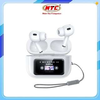 Tai nghe Bluetooth TWS Remax Cozypods W30N V5.4, chống ồn ANC và ENC, pin 5H, Màn hình LCD điều khiển (Trắng)