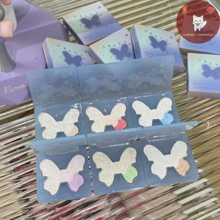 [BIYA] Phấn bắt sáng/Highlight 2 ô màu BIYA Bướm Nơ Xanh Lấp Lánh, BLINK BUTTERFLY