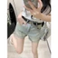Quần short jean đính đá bling cho nữ dáng basic dễ phối đồ. Quần đùi ngắn đính đá sáng chắc chắn (HC8)