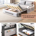 Sofa Giường Thông Minh Gấp Gọn Thành Ghế Đa Năng Có Hộc Để Đồ Kèm Nệm Và 2 Gối, Giường Sofa Hiện Đại Gấp Gọn Thành Ghế — ảnh 5