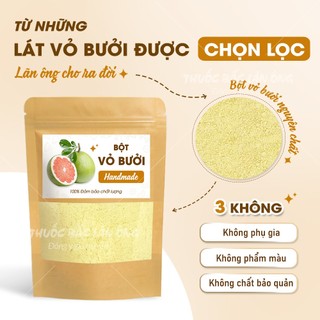 Bột vỏ bưởi 500g, nguyên chất, thơm, mịn, pha uống detox, thanh lọc cơ thể - Lãn Ông