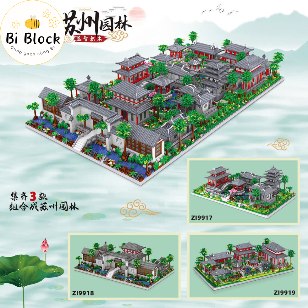 [PRE-ORDER] Bộ lắp ráp building blocks Tô Châu Viên Lâm Công trình Kiến ...