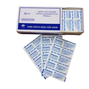 COMBOS SỈ 10 Hộp kim chích mụn, kim lấy máu Blood Lancet Hộp 200 Cái, đã tiệt trùng - Loki care
