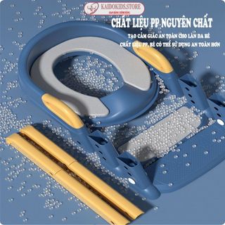 {KAIDIKIDS} Thang Bô Vệ Sinh Kèm Bệ Lót Thu Nhỏ Bồn Cầu Có Tay Vịn Gấp Gọn An Toàn Cho Bé Yêu.