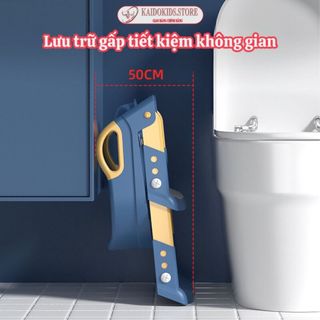 {KAIDIKIDS} Thang Bô Vệ Sinh Kèm Bệ Lót Thu Nhỏ Bồn Cầu Có Tay Vịn Gấp Gọn An Toàn Cho Bé Yêu.