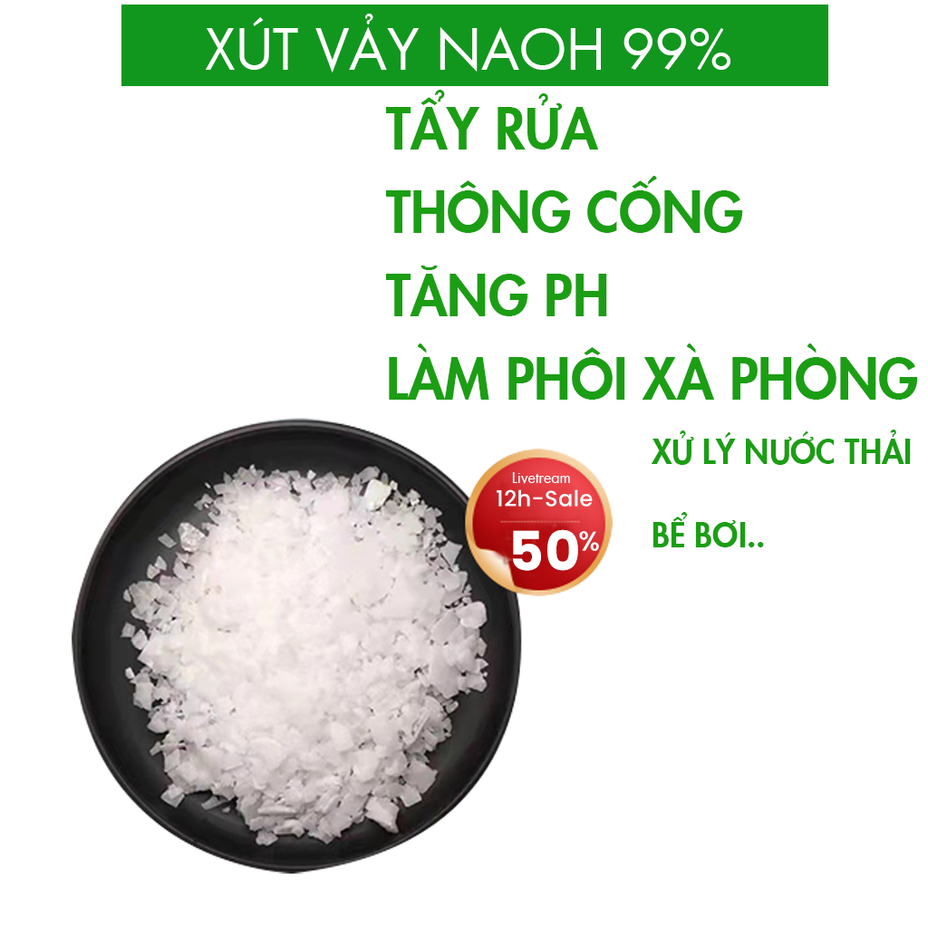 [1kg] Naoh xút vảy nguyên liệu làm mỹ phẩm | Shopee Việt Nam