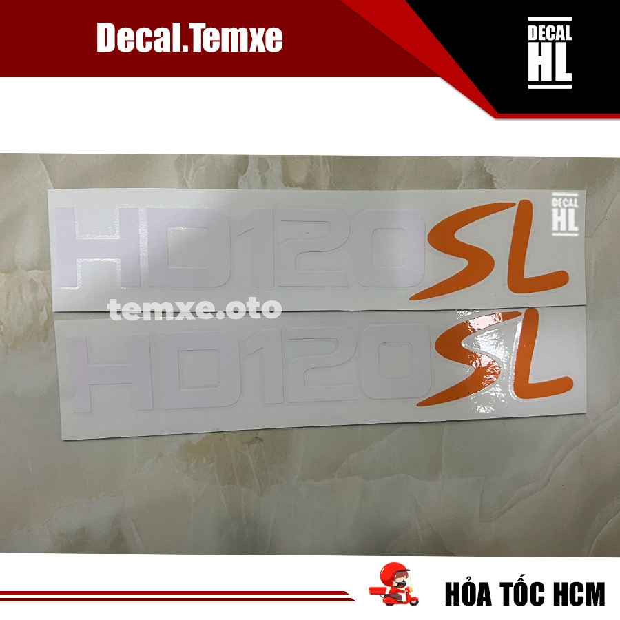 Bộ tem chữ HD120SL dán xe Hyundai | Shopee Việt Nam