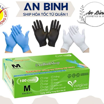 (Q1-HCM) THÙNG 10 HỘP Găng Tay Y Tế Nitrile Không Bột Vietgolve - Bao Tay Không Bột Màu Xanh - Găng Tay Nitrile