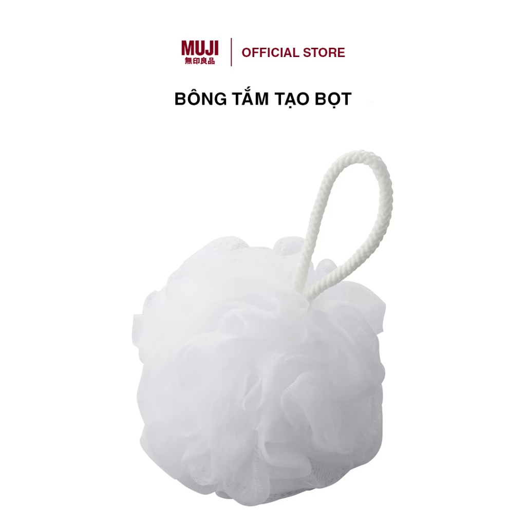 Ảnh Bông Tắm Tạo Bọt MUJI 1