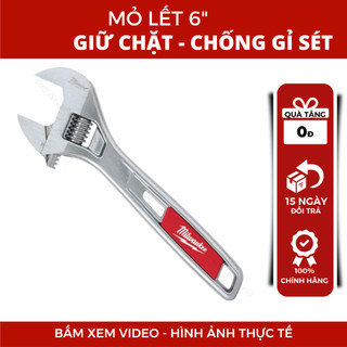 Mỏ lết 6" Milwaukee 48-22-7406 Chất liệu thép siêu cứng chống rỉ, hàng cao cấp Milwaukee 48-22-7406X