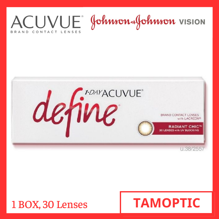 (30 lenses) Kính Áp Tròng có màu 1-Day ACUVUE DEFINE Radiant Chic ...