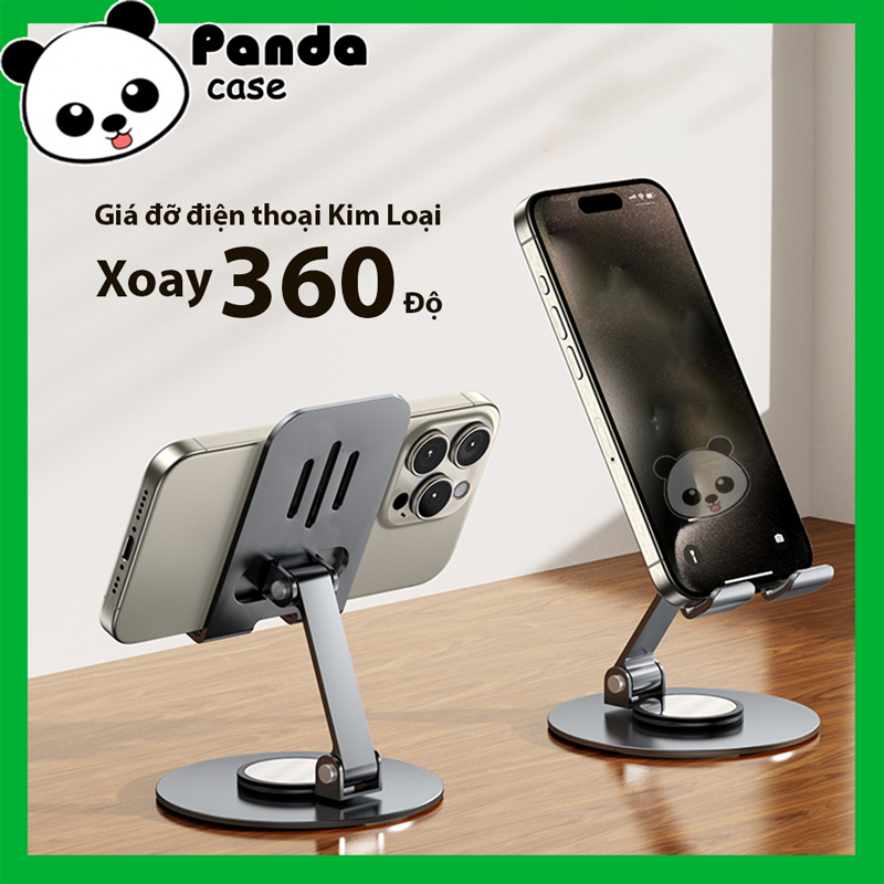 Giá đỡ điện thoại kim loại siêu mỏng trục xoay 360° gấp gọn tiện dụng – Pandacase