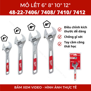 Mỏ lết Milwaukee 48-22-7406 48-22-7408 48-22-7410 48-22-7412, 48-22-7508 mỏ lếch điều chỉnh dễ dàng