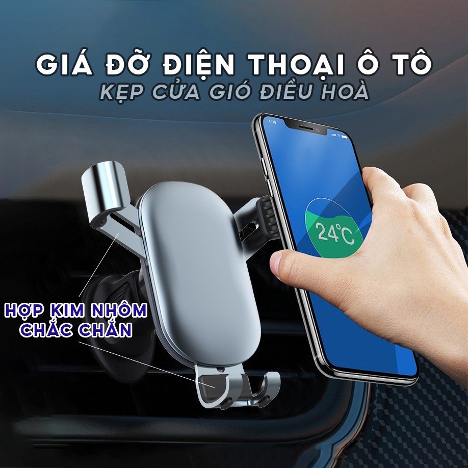 [Outlet S2] Giá đỡ điện thoại ô tô Kẹp cửa gió AutoX Gọng kim loại siêu bền cố định chắc chắn độ bền cao