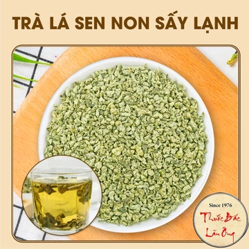 Trà lá sen non sấy lạnh 500g (Lá sen vo viên, búp sen non) - Thuốc Bắc Lãn Ông