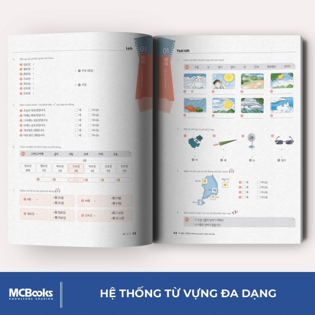 Sách - Từ Điển Tiếng Hàn Qua Tranh - Sách Bài Tập