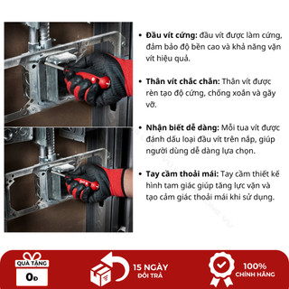 Tua vít Milwaukee 48-22-2718 bộ 8 cây tô vít đủ kích thước, tiện lợi đầy đủ trong một bộ