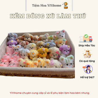 ( Tặng Mắt Mũi ) Kẽm Bông Xù Làm Thú Bông, Hoa Thú Quà Tặng Handmade Trang Trí DIY YiYihome
