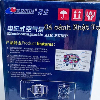 Resun Aco 001 Aco 002 Aco 003 máy tạo oxy cho bể cá cảnh tặng kèm thanh chia 6 đầu
