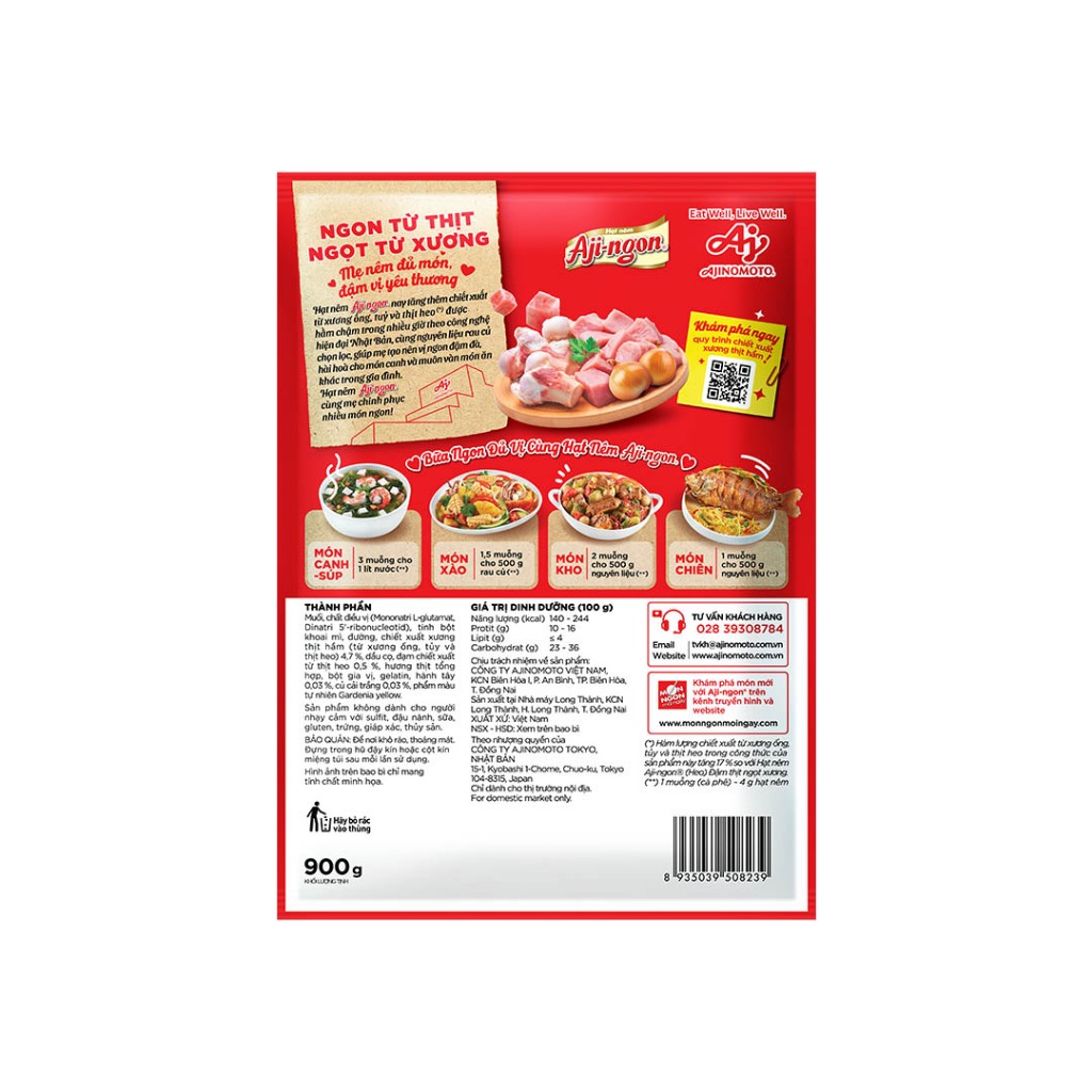 Ảnh Gói Hạt Nêm Aji-ngon® Heo 900g/Gói 4