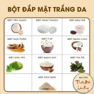 30 loại bột dưỡng trắng (Bột hữu cơ dưỡng da, mask tự nhiên, chống lão hóa) - Thuốc Bắc Lãn Ông