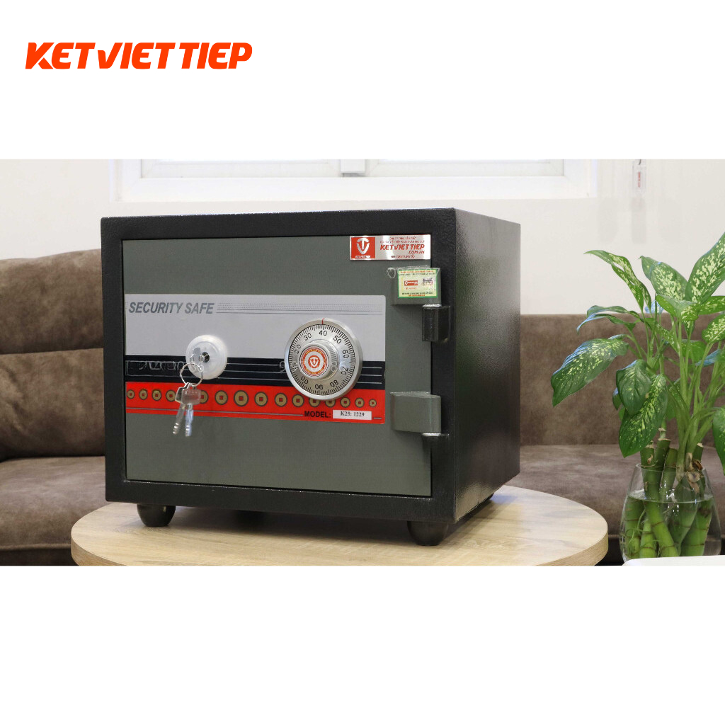 [HÀNG CHÍNH HÃNG] Két Việt Tiệp KVT33N BLN Chống Cháy, Chống Đục KHÓA CƠ Chuẩn Phong Thủy