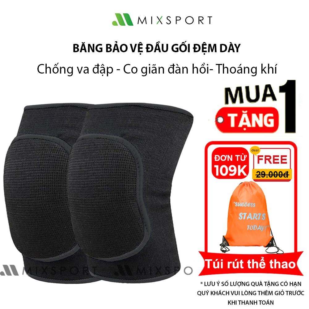 Ảnh Băng Bảo Vệ Đầu Gối MixSport Có Miếng Đệm Đầu Gối Dày Giúp Hạn Chế Chấn Thương Lên Khớp Gối DBG06 1