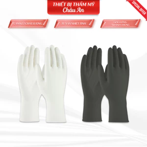 Bịch 10 Chiếc Găng Tay Cao Su Nitrile Đen Găng Tay Không Bột Sử Dụng An Toàn Cho Da