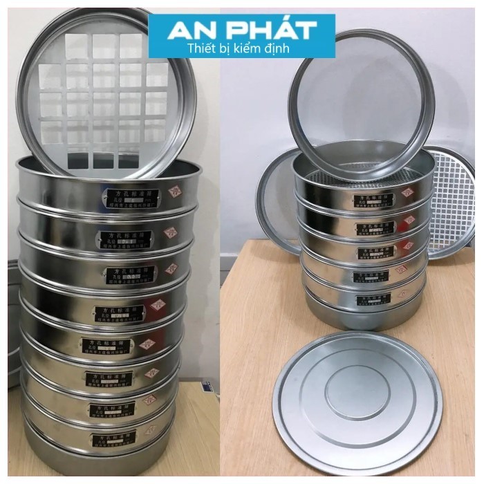 Bộ sàng rây đá tiêu chuẩn phòng thí nghiệm bằng inox đường kính 300mm ...